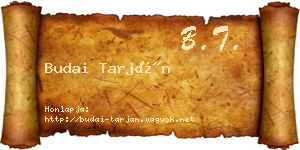 Budai Tarján névjegykártya